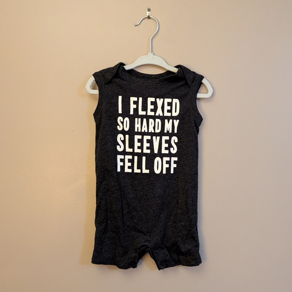 Old Navy Charcoal Baby Romper
